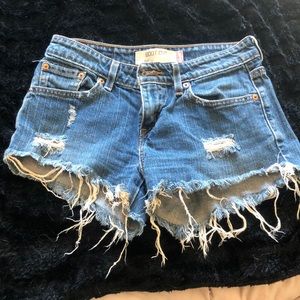Levi’s cutoff shorts boot cut size 2